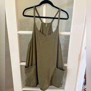FP MOVEMENT Hot Shot Mini Dress in Olive Green